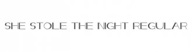 She Stole the Night Regular  Fuentes Gratis Descargar