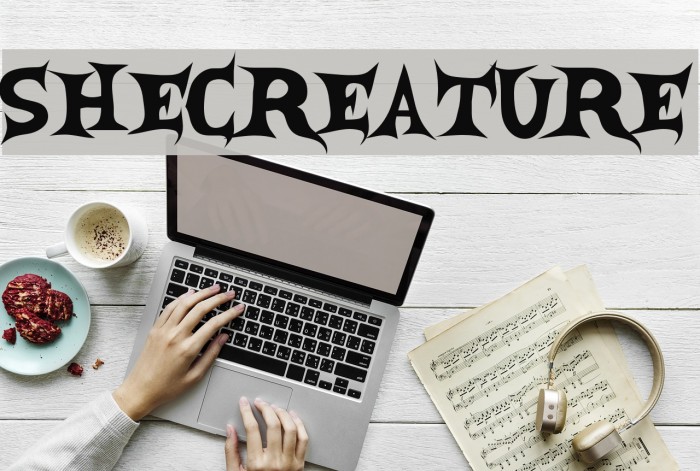 SheCreature Font examples