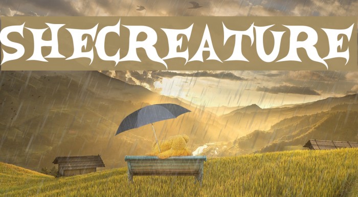 SheCreature Font examples