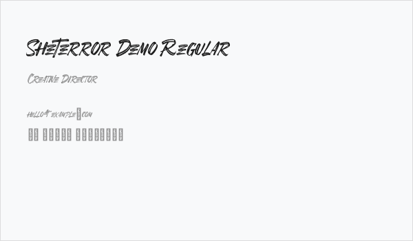 SheTerror Demo Regular Business Card