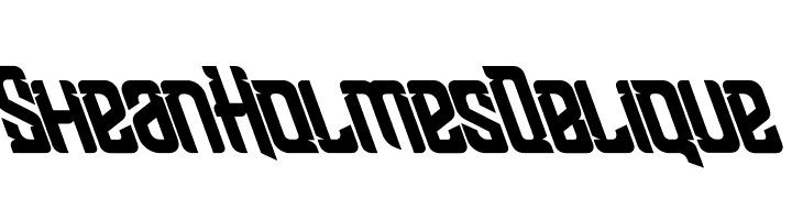 Shean Holmes Oblique  Frei Schriftart Herunterladen