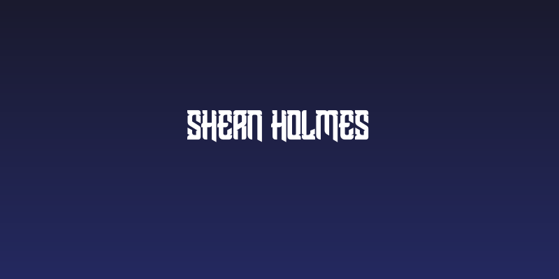 Shean Holmes Social Header