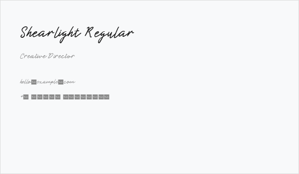 Shearlight Regular Business Card