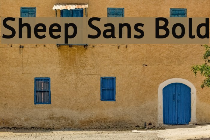 Sheep Sans Bold Font examples