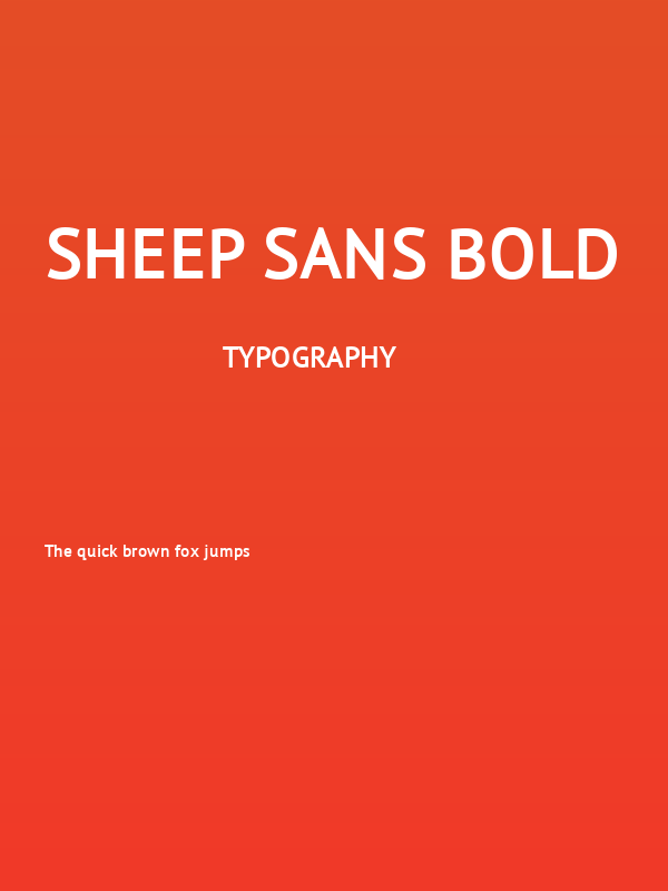 Sheep Sans Bold Poster