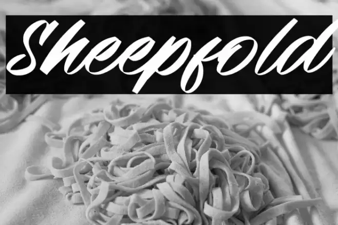 Sheepfold Font examples