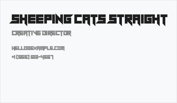 Sheeping Cats Straight Business Card