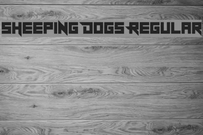 Sheeping Dogs Regular Font examples