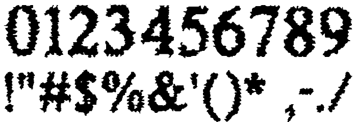 Sheer Terror Font OTHER CHARS
