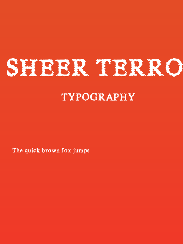 Sheer Terror Poster
