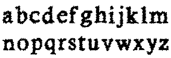 Sheer Terror Font LOWERCASE