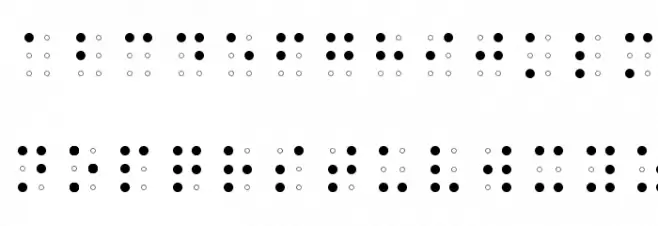 Sheets Braille Light Font UPPERCASE