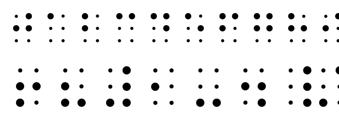 Sheets Braille Font OTHER CHARS