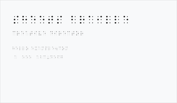 Sheets Braille Business Card