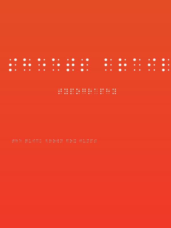 Sheets Braille Poster