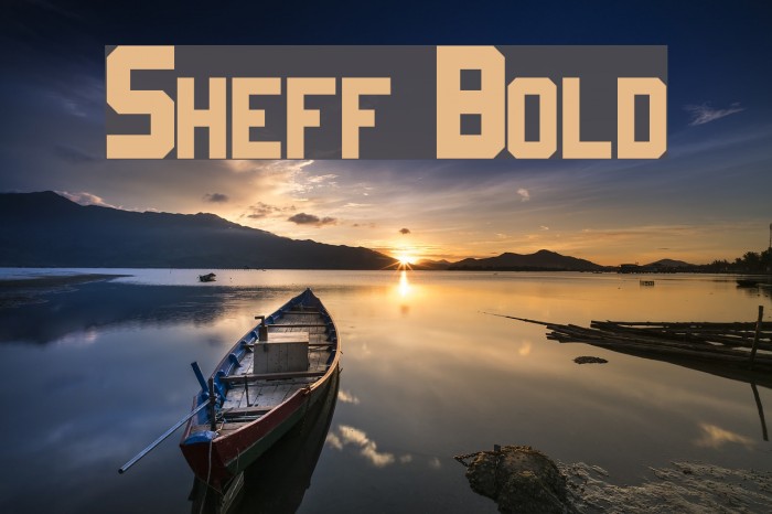 Sheff Bold Font examples