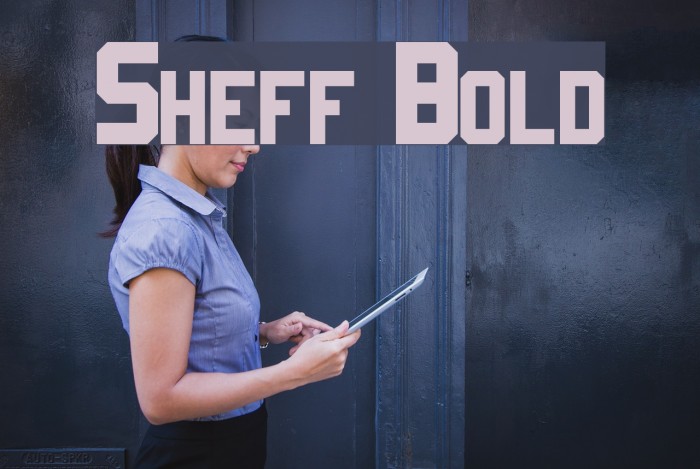 Sheff Bold Font examples