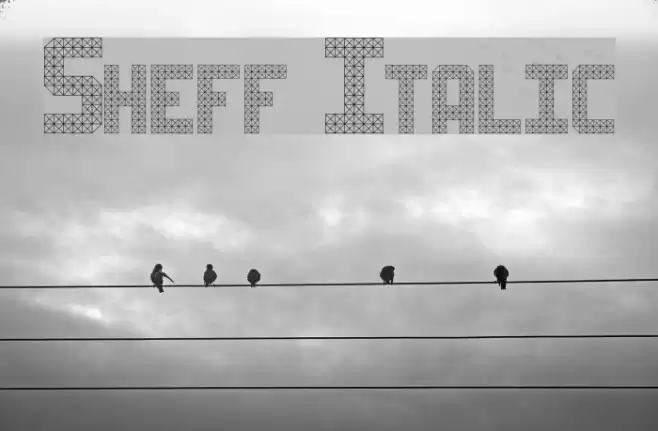 Sheff Italic Font examples