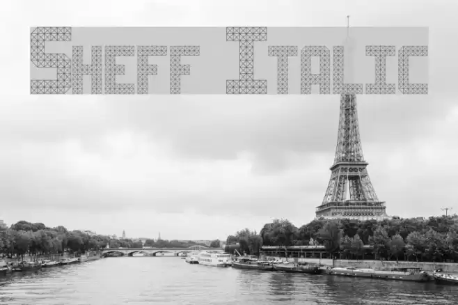 Sheff Italic Font examples