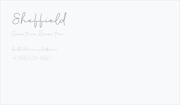 Sheffield Business Card