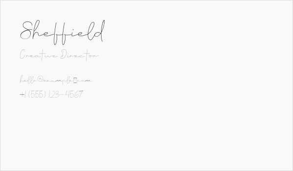 Sheffield Business Card