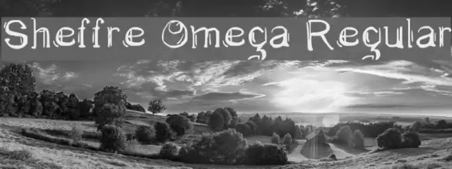 Sheffre Omega Regular Schriftart examples