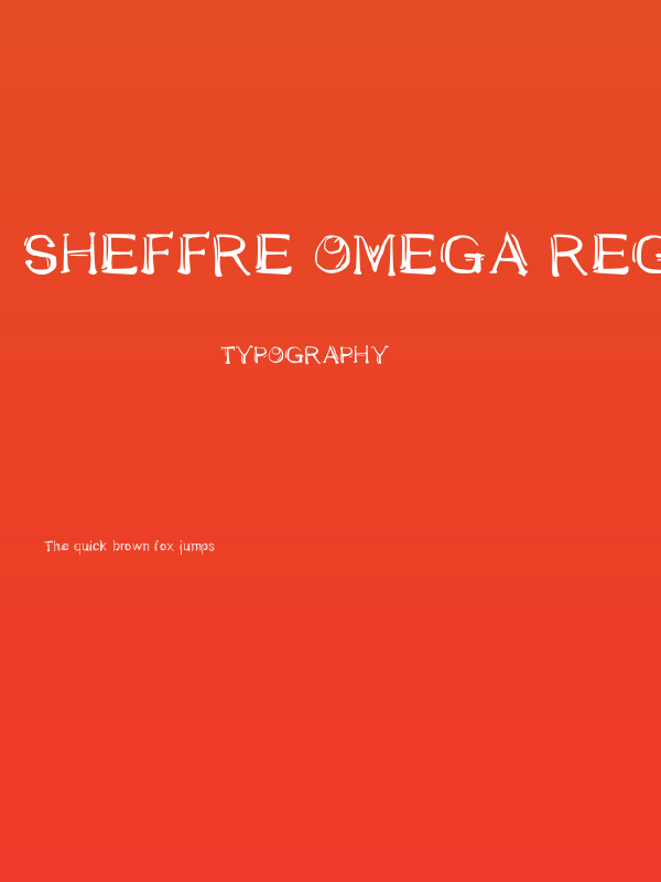 Sheffre Omega Regular Poster