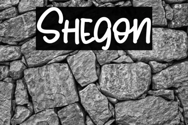 Shegon Caratteri examples