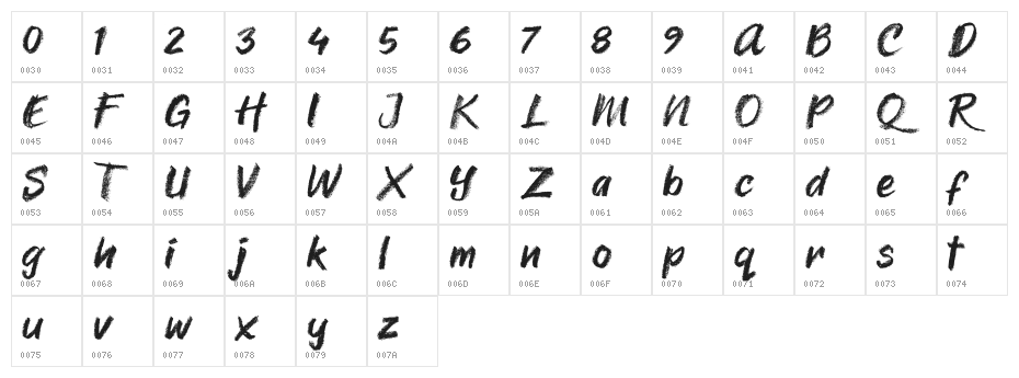 Sheila Crayon Character Map