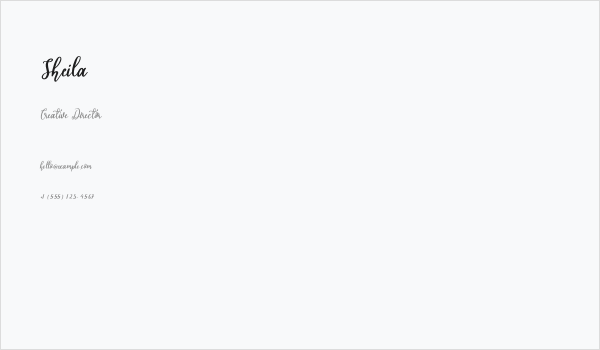 Sheila Business Card