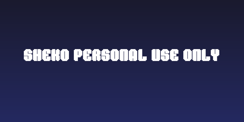 Sheko Personal Use Only Social Header