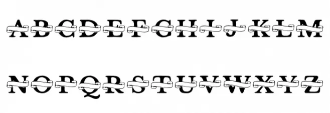 Shelana Monogram Split Polices MAJUSCULES