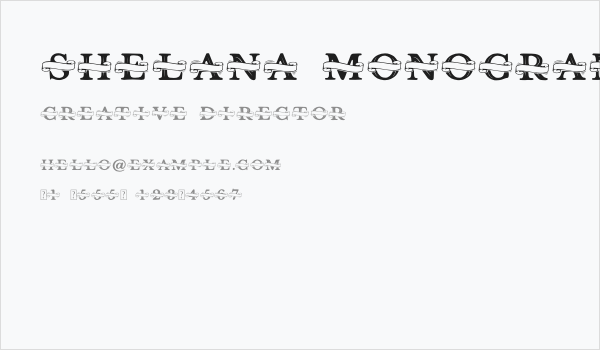 Shelana Monogram Split Business Card