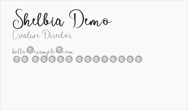 Shelbia Demo Business Card