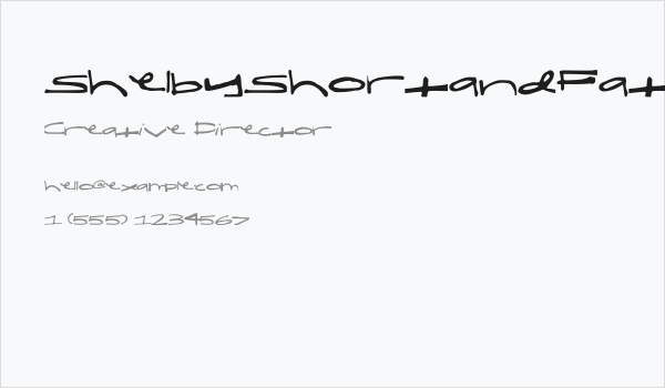ShelbyShortandFat Business Card