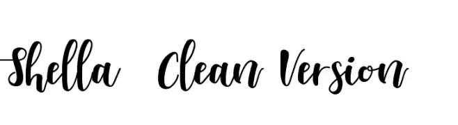 Shella - Clean Version  Descarca Fonturi Gratis