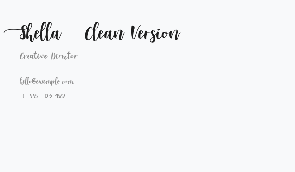 Shella - Clean Version Business Card