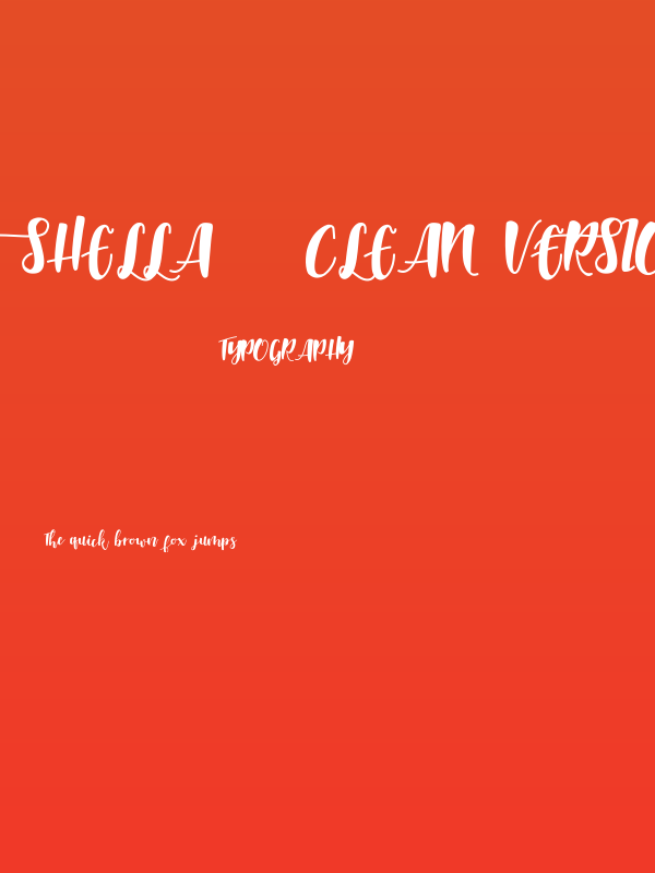 Shella - Clean Version Poster