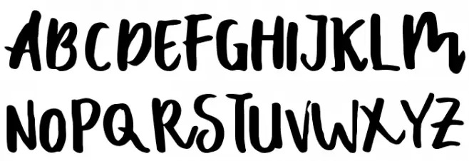Shella Rough - Font Duo Caratteri MAIUSCOLE