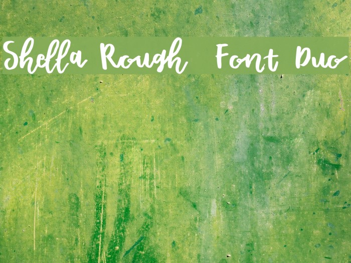 Shella Rough - Font Duo Example 3