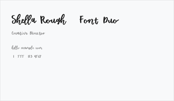 Shella Rough - Font Duo Business Card