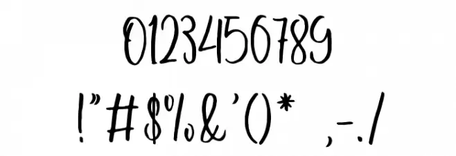 ShellaheraScriptDemo Font OTHER CHARS