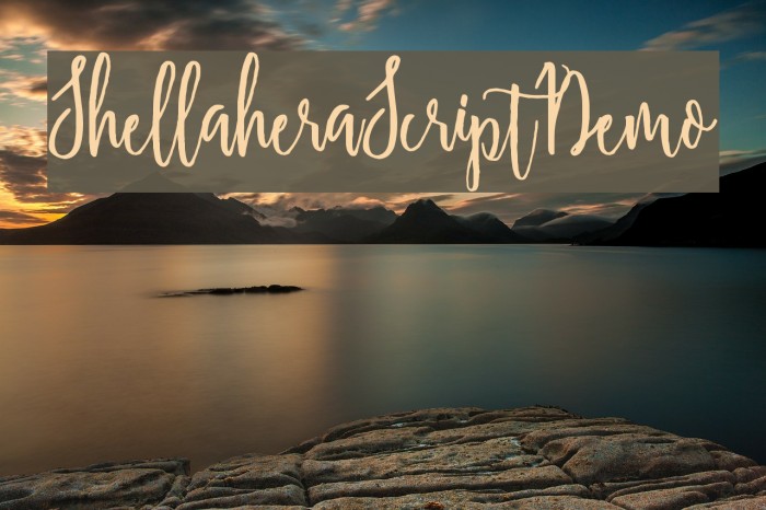 ShellaheraScriptDemo Font examples