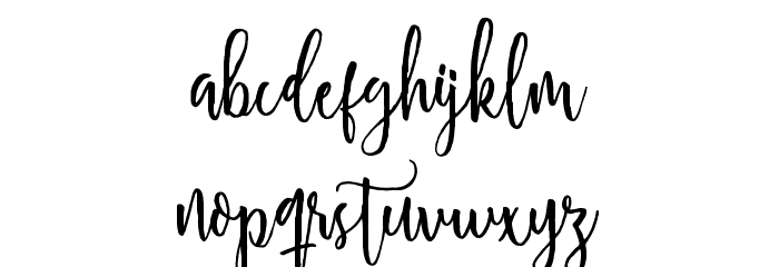 ShellaheraScriptDemo Font LOWERCASE