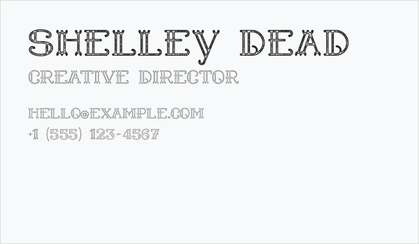 Shelley Dead Business Card