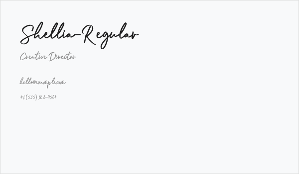 Shellia-Regular Business Card