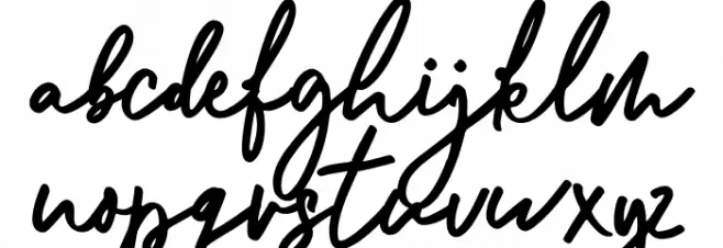 Shellia-Regular フォント 小文字