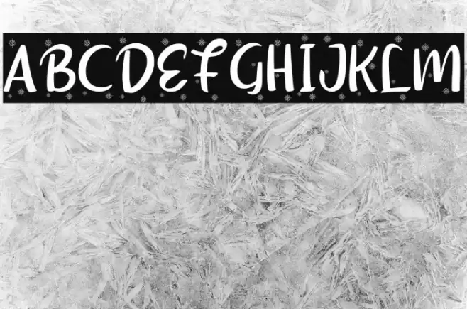 Shellina-Snow Font examples