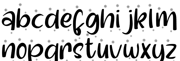 Shellina-Snow Font LOWERCASE