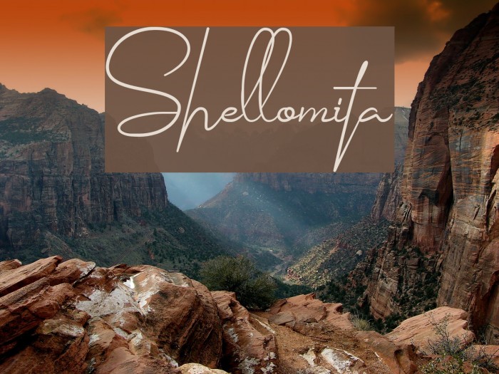 Shellomita Font examples